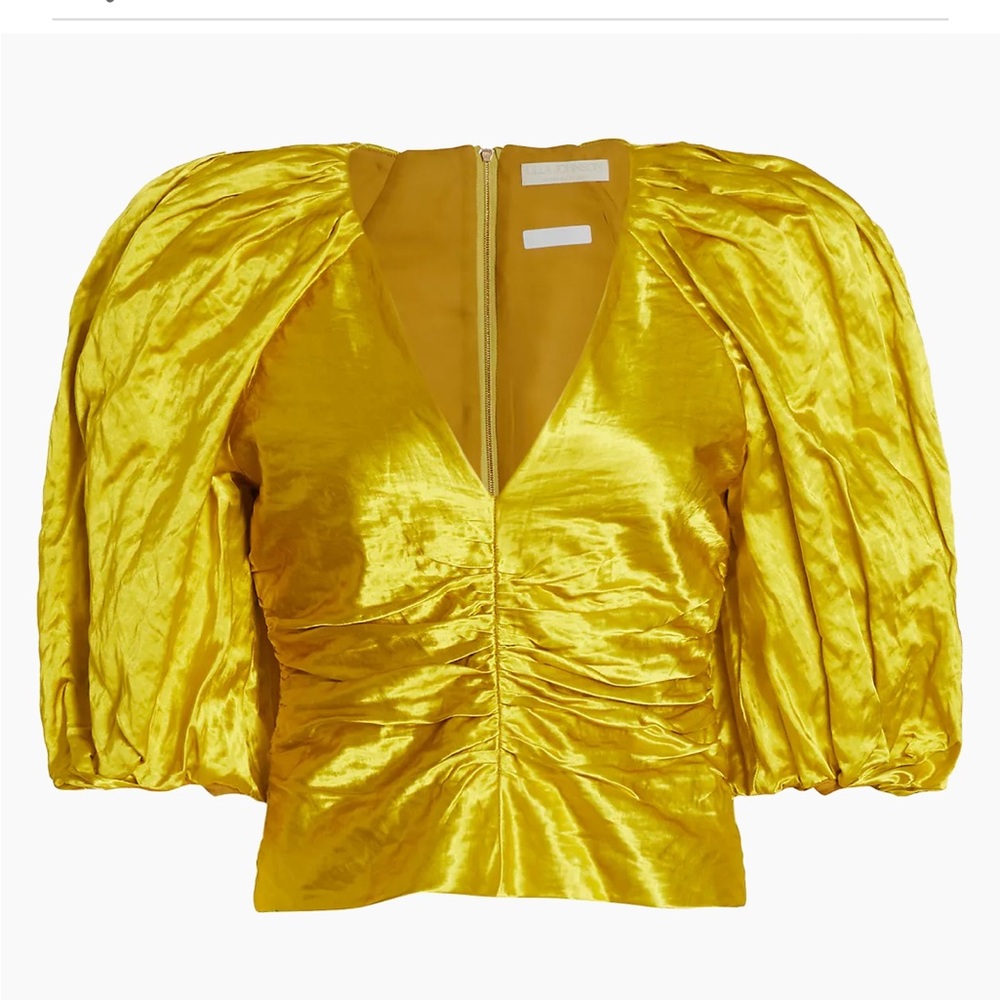 Ulla Johnson Gold Puff Sleeve Blouse